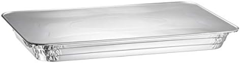 Disposable Aluminum Steam Table Pans - Full-Size Medium Foil Pan 19" x 11.5" x 2" Depth (100, With Lids) - Image 2