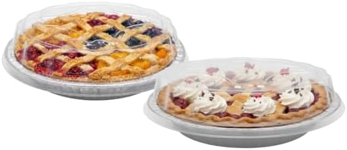 PACTOGO 9" Aluminum Foil Pie Pans 1 1/4" Extra Deep with Clear Dome Lids - Made in USA Disposable Tins (Pack of 25 Sets) - Image 7