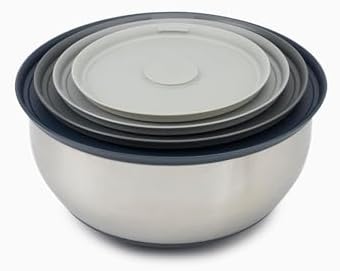 Joseph Joseph Prep&Store- Stainless Steel Mixing Nest Bowls with Lids, 8 piece Metal Bowl food Storage Set, Stainless Steel by Unknown