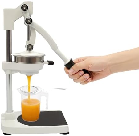 Cast Iron Juicer, Manual Juicer Hand Press Heavy Duty with Stable Base, Commercial Citrus Press for Orange Lemon Lime Grapefruit Pomegranate, Easy to Clean(Filter Bags & Cup) by Unknown