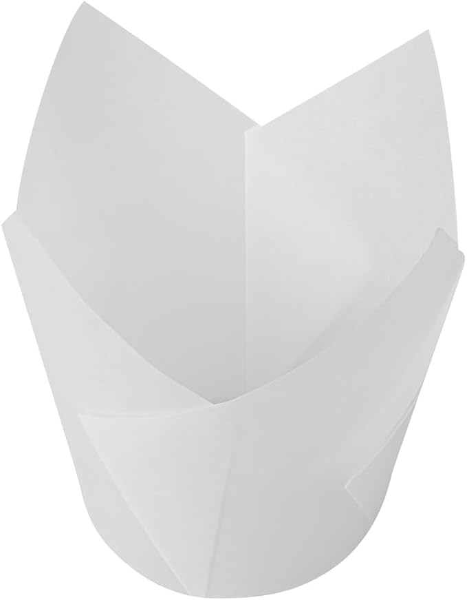 Restaurantware Tulip Baking Cups 500 Count 3.5 Oz Paper Muffin Liners Greaseproof Oven-Friendly Cupcake Liners, Disposable Paper Tulip Muffin Cups, Heavy-Duty For Desserts White - Image 7