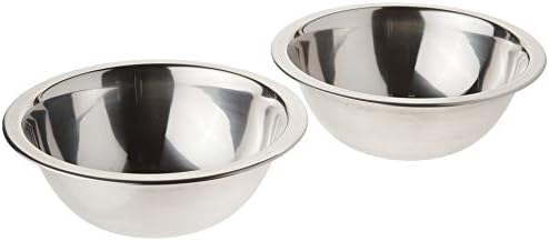 Tiger Chef Mixing Bowls Standard Weight Stainless Steel, Mirror Finish, 3/4 Quart, 2 Pack by TigerChef