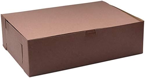Made in USA Recycled Chocolate Kraft Cake Box & Rectangular Cake Boards (Pack of 5 – Front Loading) - Image 2