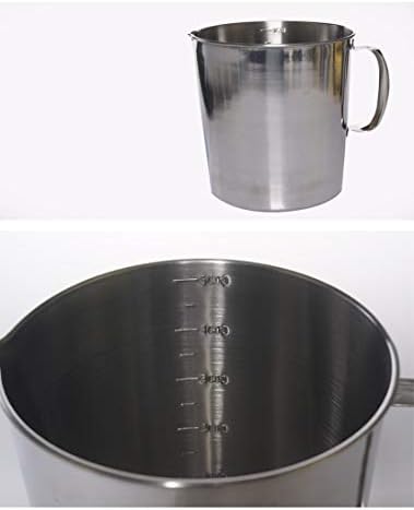 5L (169oz) 304 Stainless Steel Measuring Pitcher – Measuring Cup with Handle & Spout, Large Capacity Container for Baking, Brewing, and Restaurant Use - Maid in South Korea - Image 2