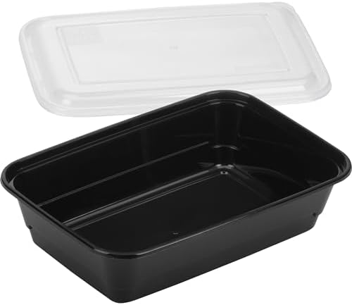 GoodCook Meal Prep Rectangle Single Compartment 30 units, Black, BPA Free - Image 4