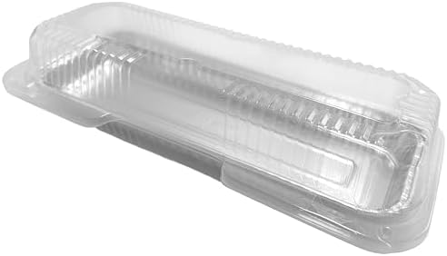 PACTOGO 11" x 4" x 1" Disposable Aluminum Foil Oblong Danish Cake Pans with Clear Hinged Lid Containers - Ideal Baking Tins for Sweets, Coffee Cakes, Danishes, Cookies, Brownies (Pack of 200) - Image 4