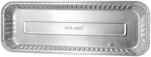 PACTOGO 11" x 4" x 1" Disposable Aluminum Foil Oblong Danish Cake Pans with Clear Hinged Lid Containers - Ideal Baking Tins for Sweets, Coffee Cakes, Danishes, Cookies, Brownies (Pack of 50) - Image 5