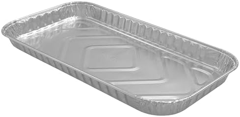 PACTOGO 10" x 5" x 1" Disposable Aluminum Foil Oblong Danish Cake Pans - Ideal Baking Tins for Sweets, Cakes, Cookies, Brownies (Pack of 25) by PACTOGO