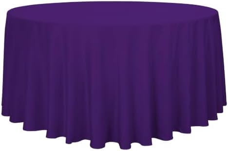 sancua Round Tablecloth, 120 Inch, Purple by sancua
