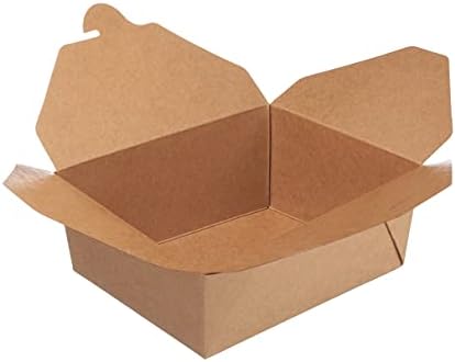 Take Out Food Containers 49 oz Kraft Brown Paper Take Out Boxes Microwaveable Leak and Grease Resistant Food Containers, Food Truck,Recyclable Lunch Box #2 by EcoQuality (25) by EcoQuality