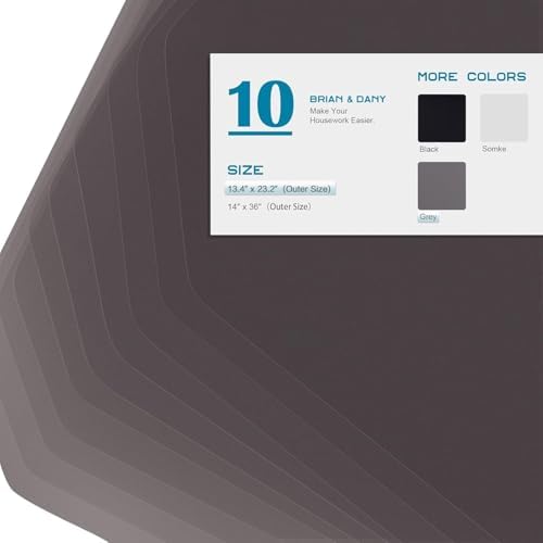 BRIAN & DANY Wire Shelf Liner, Set of 10, 13.4" x 23.2" Charcoal - Image 3