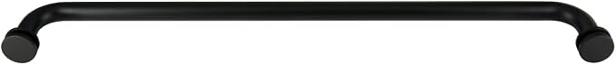 Stainless Steel 304 Grade 24" inch Shower Glass Door Single Side Round Shape Towel Bar for 1/4~3/4" Thickness Glass (SSTS24) (Matt Black) - Image 2