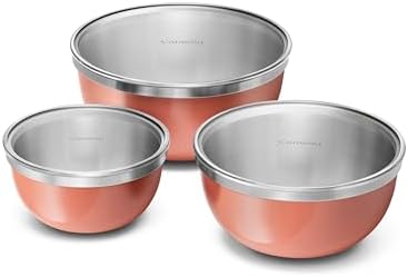 Caraway 6-Piece Stainless Steel Mixing Bowl Set with Glass Lids by Unknown