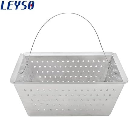Leyso Stainless Steel Floor Sink Drop-in Basket Strainer Sink Drain Cover 8-1/2" x 8-1/2" x 3-1/8" for Kitchen, Restaurant, Bar, Buffet (Drop-in SS x 4) - Image 2