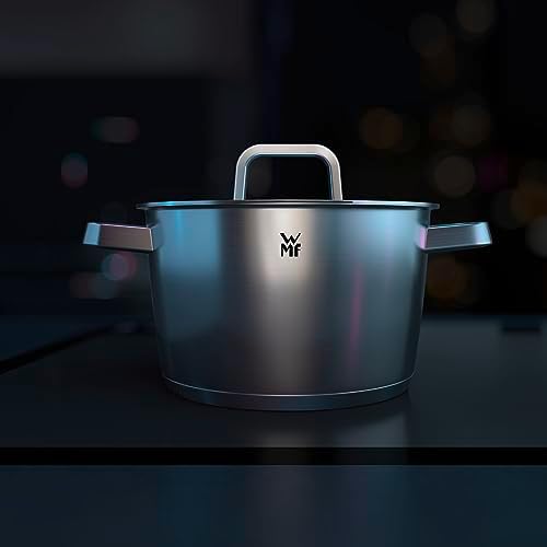 WMF Iconic Cooking Pot Large 22 cm Metal Lid Induction Casserole Pot 4.7 L Large Pot Polished Cromargan Stainless Steel Uncoated - Image 2