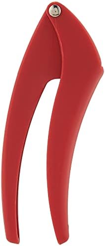 Kuhn Rikon Easy-Clean Garlic Press, No Need to Peel, 7” Red - Image 2