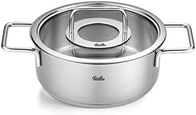 Fissler Pure Collection 4-Piece Stainless Steel Saucepan Set with Glass Lid (Stock Pot 16/20/24cm, Casserole 20cm - All with Glass Lid) Induction, Made in Germany, Uncoated - Image 4