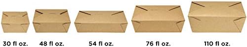 Karat Paper To Go Boxes [48 oz - 300 ct] Leak-Resistant, Microwavable, Heavy-Duty Take Out Boxes | Grease Resistant & Stackable | #8 Kraft Brown - Image 2