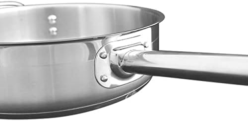 TrueCraftware- 3 Qt. Stainless Steel Sauté Pan with Lid and Welded Hollow Handle- Commercial Chef Skillet Fry Omelet Stir Fry Pan Induction Cookware - Image 5