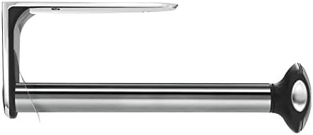 simplehuman Wall Mount Paper Towel Holder, Under-Cabinet or Wall Mounted Rack, Horizontal or Vertical Install, One-Handed Tear with Tension Spring, Quick-Release Knob, Brushed Stainless Steel - Image 3