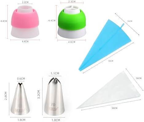 27 Pieces Small Stainless Steel Russian Flower Icing Tips Kit - Image 4