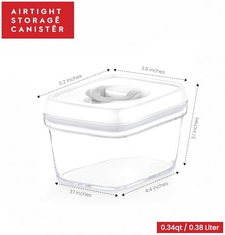 DWËLLZA KITCHEN Airtight Food Storage Containers with White Lids – 0.4L 6 Pc Clear Plastic Kitchen canisters Pantry Organization for Spices, Candy, Nuts, BPA-Free, Keeps Food Fresh & Dry - Image 5