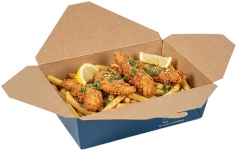 Restaurantware 71 oz Paper Rectangle 3 Bio Box Take Out Container, 50 Ct - Image 6