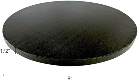 8 Inch Cake Board Drums Round, 6-Pack, Black, Sturdy 1/2” Thick for Heavy Or Multi-Tiered Cakes - Image 3