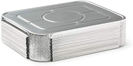(210 Pack) Premium Lids for Chafing Pans 9" x 13" Half Deep Pans l Top Choice Disposable Heavy Duty Aluminum Foil Tin Pan Lid Perfect for Roasting Potluck Catering Party BBQ Baking Cakes Pie by Fig+%26+Leaf