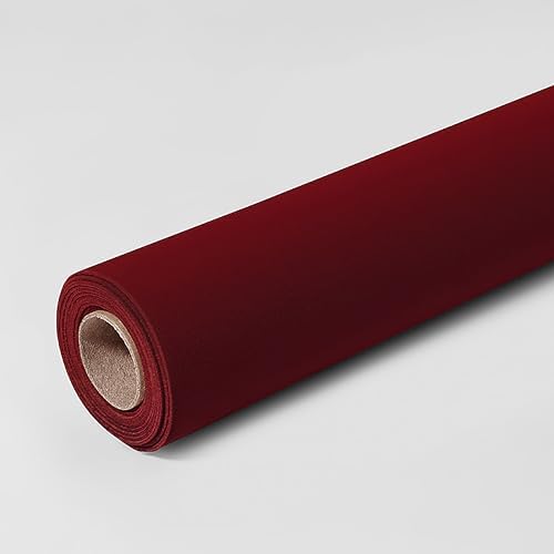 Self Adhesive Sheets Peel and Stick Velvet Flock Soft Velvet Drawer Liner DIY Fabric Felt Liner Sticker Decal for Drawers Jewelry Box Felt Lining Arts and Crafts 14" W x 197" L Wine Red - Image 4