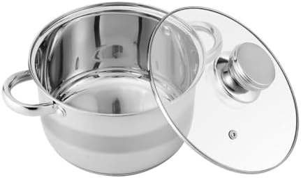 Stainless Steel Cooking Pot with Glass Lid Set of 3, Stock Pots with Measuring Scale, Cookware Pots, Stockpot Set, Casseroles, Induction Pot, 6.86 Qt, 8.66 Qt, 10.6 Qt - Image 3