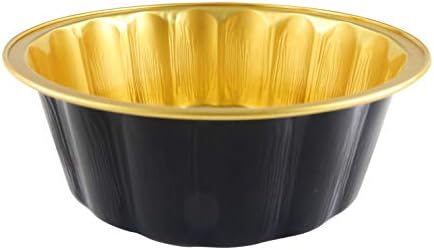 KitchenDance 8 oz Disposable Round Aluminum Foil Pan without Lids - Mini Disposable Pie Pans, Aluminum Mini Pie Tins For Baking & Storing Mini Cakes - Vibrant Colors, Sturdy Scalloped Design - A8NL by KitchenDance
