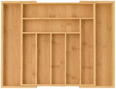 EVERLINE Expandable Bamboo Drawer Organizer for Kitchen Utensils by Unknown