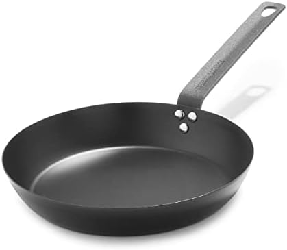 Merten & Storck Pre-Seasoned Carbon Steel 10" and 8" Frying Pan Skillet Set, Lightweight Cast Iron, Durable Black Steel, Indoor Outdoor Cooking - Image 2