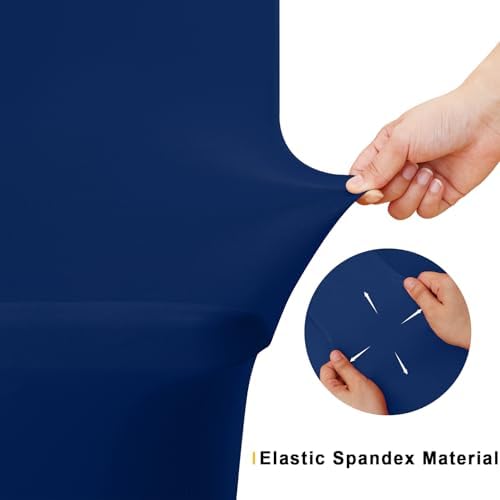 Smiry 12 Pack Spandex Table Cloth 6FT, Elastic Fitted Navy Tablecloth - Image 5