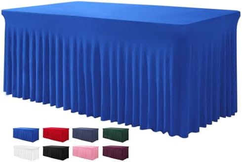 BDDC One-Piece Spandex Table Cloth Skirt for 4FT Rectangle Tables by BDDC