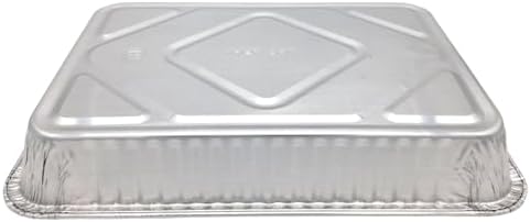 PACTOGO 13" x 9" x 2" Disposable Aluminum Foil Oblong Cake Pans - 108 Fluid Ounces Rectangular Pan - Perfect For Baking and Storing Cakes, Casseroles, Rolls REF# 394 (Pack of 50 Pans Only) - Image 5