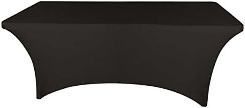 Banquet Tables Pro 6 ft Black Stretch Tight Fit Spandex Rectangular Folding Tablecover for 30Wx72Lx30H Folding Patio Tables, Banquet,Party by BanquetTablesPro