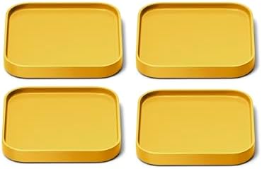 Caraway Spoon Rest Set of 4, Stackable Spoon Holder for Kitchen Counter | Drip Catching, Heat-Resistant Design, Non-Slip Base, Marigold by Unknown