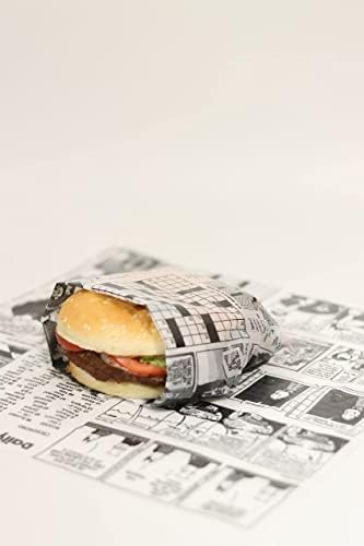 Technopaper Premium Deli Paper 12"x12" - 4,000 Pack, Water & Grease-Resistant - Biodegradable, 100% Recyclable and No Wax Coating, Tray Liner (White, Comic) - Image 4