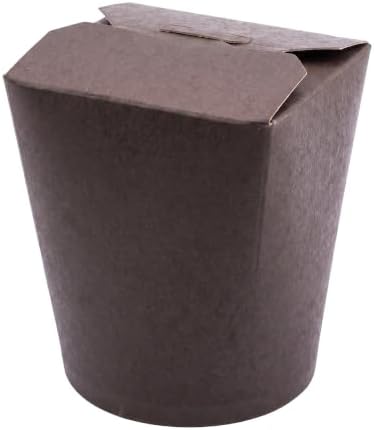 Restaurantware 16 oz Round Black Paper Noodle Take Out Container, 200 Pack - Image 2