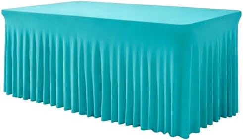 BDDC One-Piece Spandex Table Cloth Skirt for 4FT Rectangle Tables by BDDC