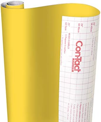 Con-Tact Brand Creative Covering, Self-Adhesive Shelf Liner, Multi-Purpose Vinyl Roll, Easy to Use and Apply, 18'' x 16', Dandelion Yellow by Kittrich+%28Home%29