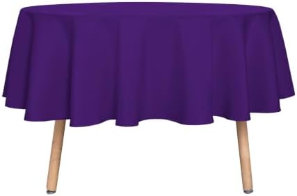 sancua Round Tablecloth, 80 Inch, Purple by sancua