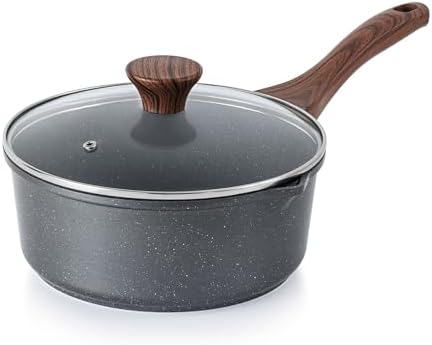 SENSARTE 3 Quarts Nonstick Saucepan with Double Pouring Spout by SENSARTE