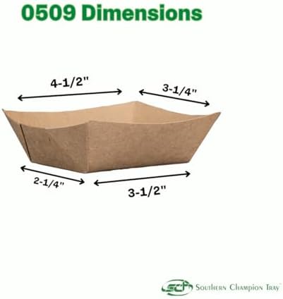 Southern Champion Tray 0509 #50 ECO Kraft Paperboard Food Tray, 1/2 lb Capacity (Case of 1000) - Image 6