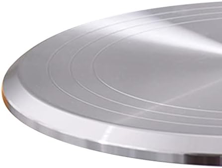 Revolving Cake Decorating Stand, Silent Bearing Cake Turntable 10 Inch Sturdy Rounded Edges Professional Aluminum Alloy for Cake Decorating Supplies (White) - Image 6