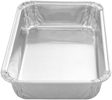 PACTOGO 6" x 4" x 1" Disposable Aluminum Foil Smooth-Wall Oblong Mini Danish Cake Pans - Ideal Baking Tins for Sweets, Coffee Cakes, Danishes, Cookies, Brownies (Pack of 50) - Image 5