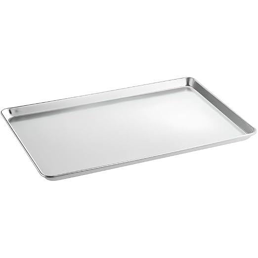 OCS Parts 3-Pack Full Size 18" x 26" Aluminum Sheet Baking Pans | 19 Gauge Wire in Rim Aluminum Sheet Pan for Home or Commercial Kitchens by OCSParts