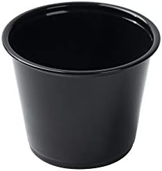 Restaurantware-Chef 101 5.5 Ounce Sauce Cups, 2000 Microwave-Safe Condiment Cups - Crack-Resistant, Disposable, Black Plastic Portion Cup, For Samples, Sauces, Or Toppings, Lids Sold Separately - Image 2